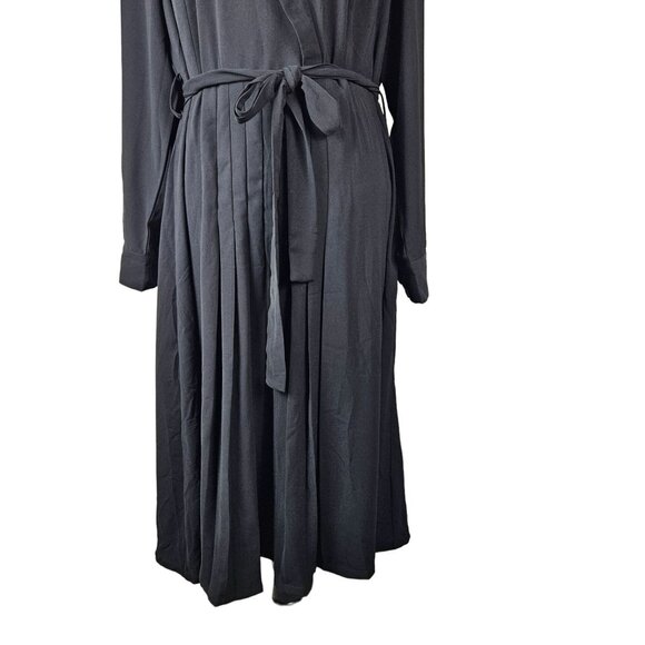 Grace Karin Womens Black Long Sleeve Wrap Midi Dress Size 2XL Church Elegant - Picture 7 of 12